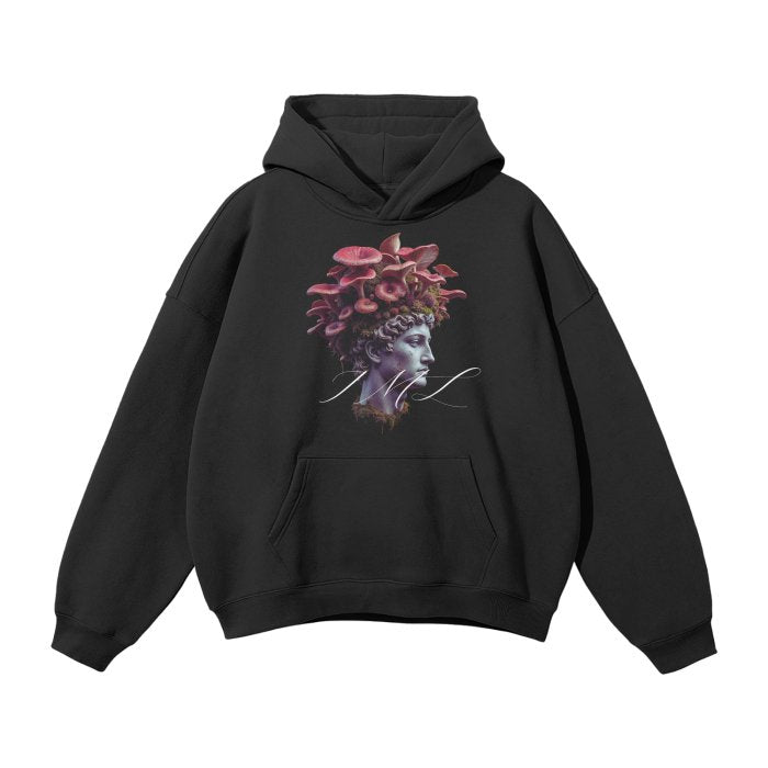 Streetwear Unisex Oversized Solid Color Fleece Hoodie - The Mushroom Lounge